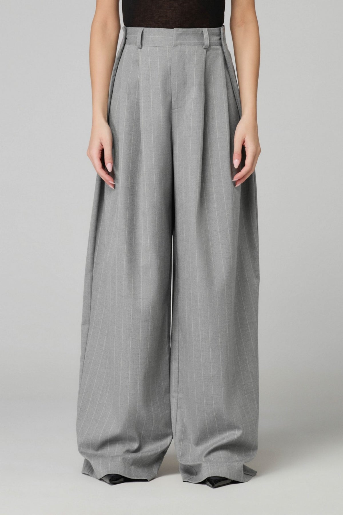 Ashton Pantalone Ampio Gessato