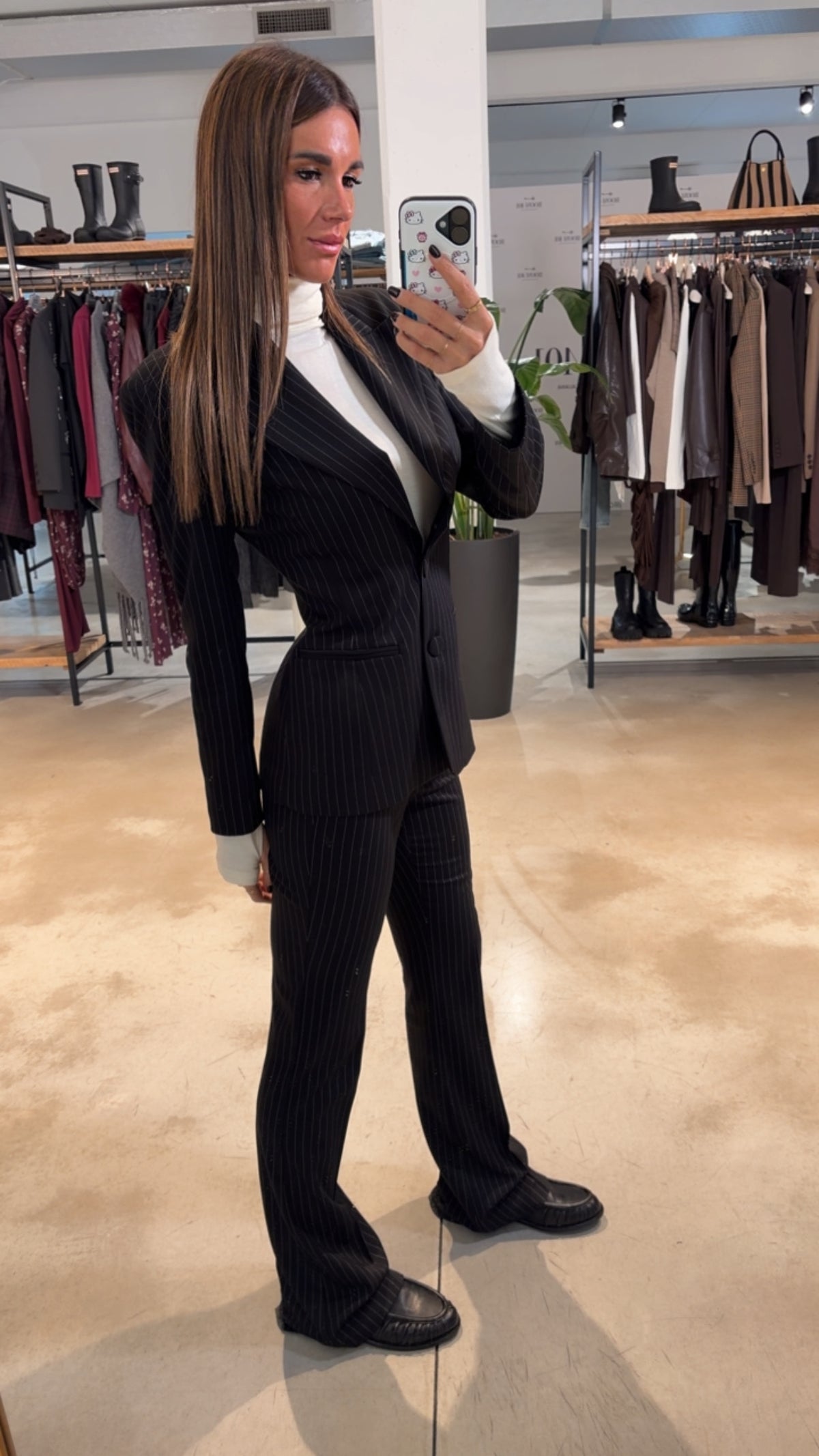 Mono raye blazer nero gessato