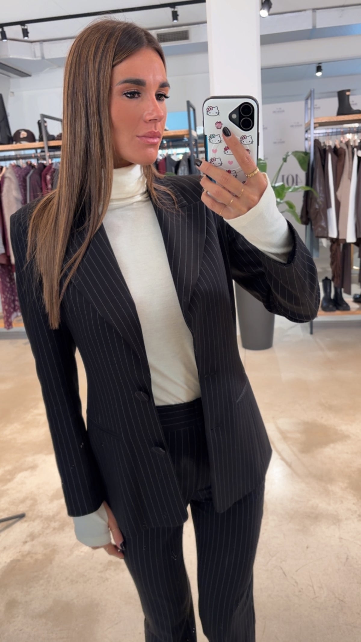 Mono raye blazer nero gessato