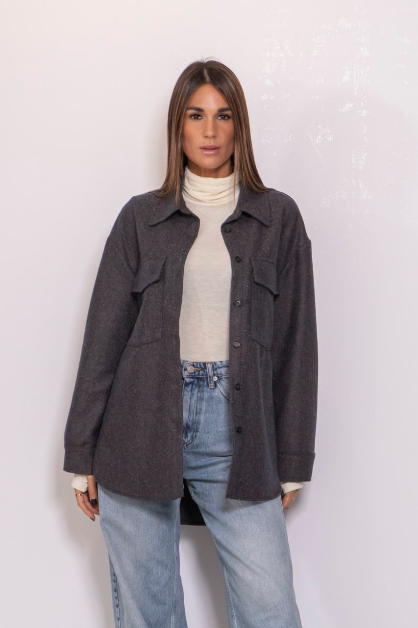 Camicia tasche applicate fantasia check