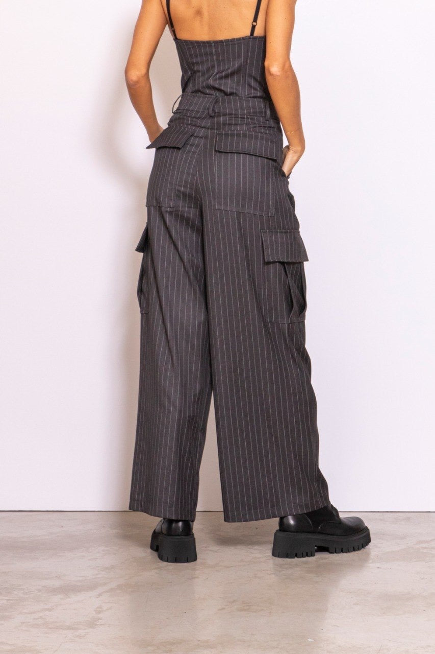 Pantalone Cargo Gessato