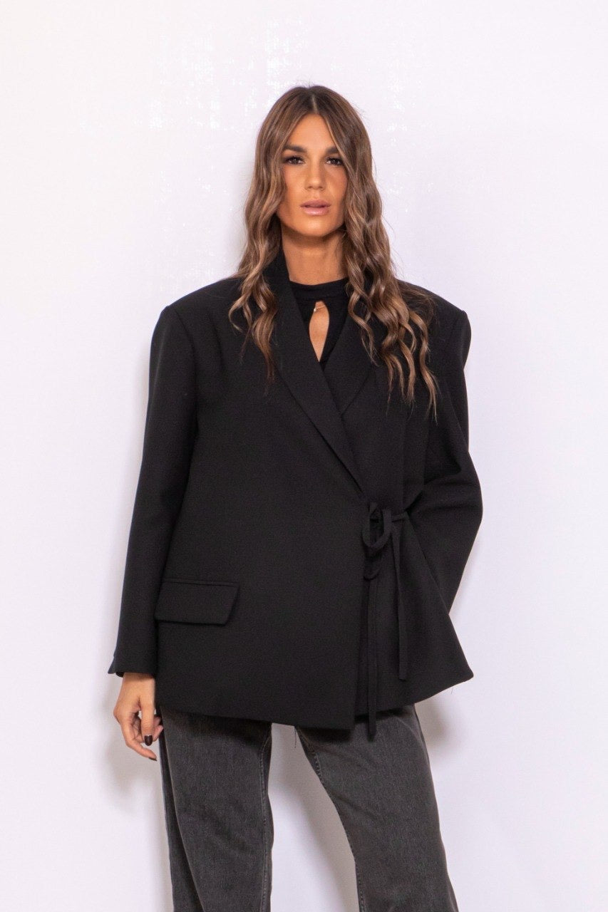 Blazer Doppiopetto Con Cintura