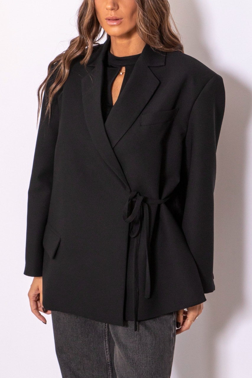 Blazer Doppiopetto Con Cintura