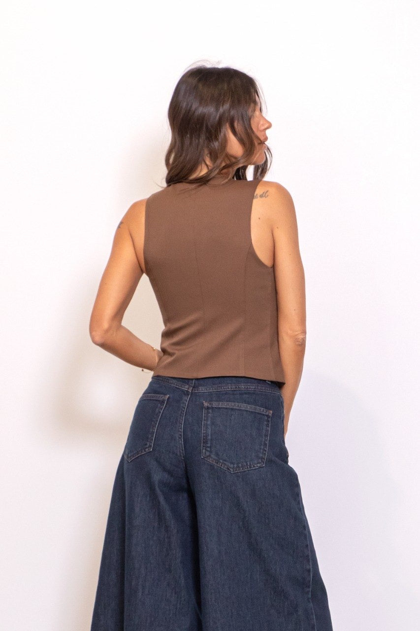 Nuvenice - Hr Extra Wide Jeans - Dark Denim Blue