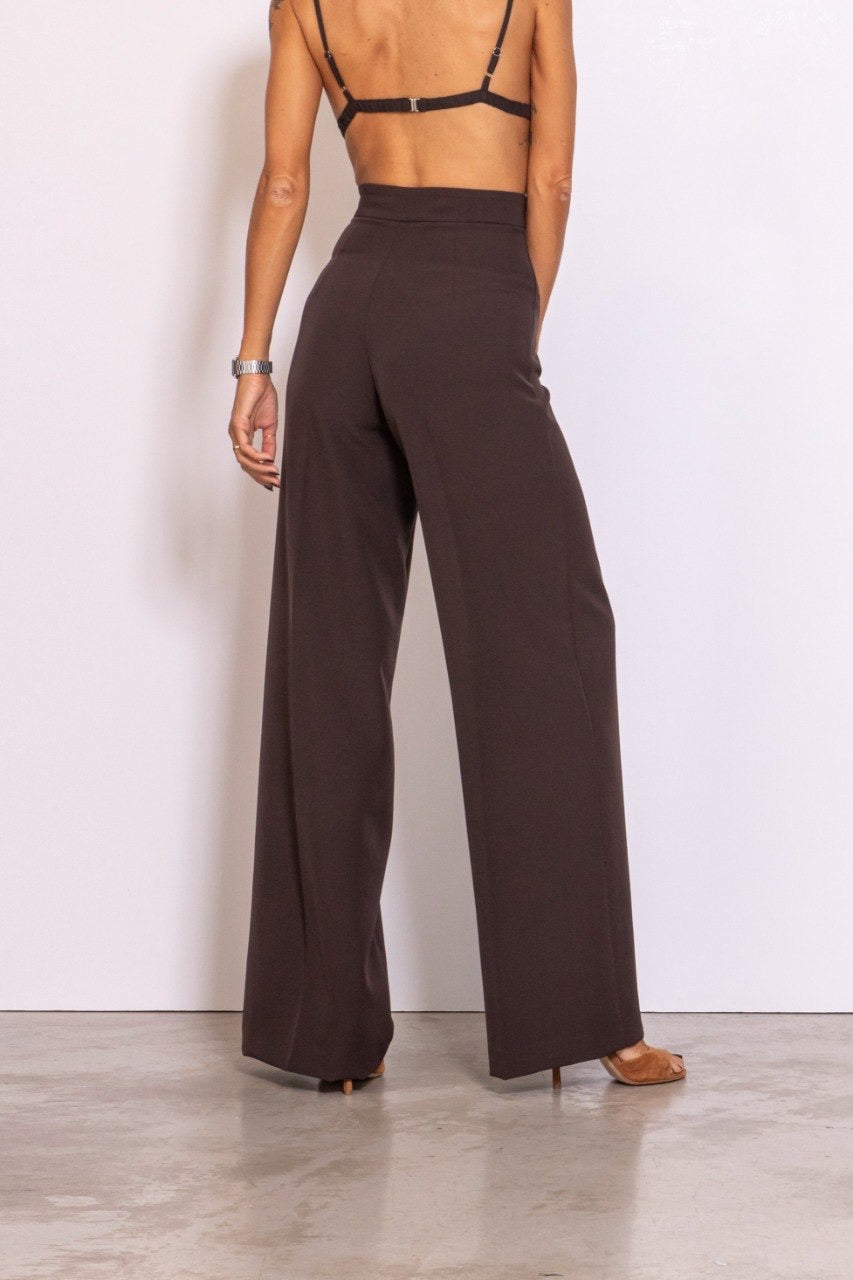 Preordine Amber Column Pants Dark Brown