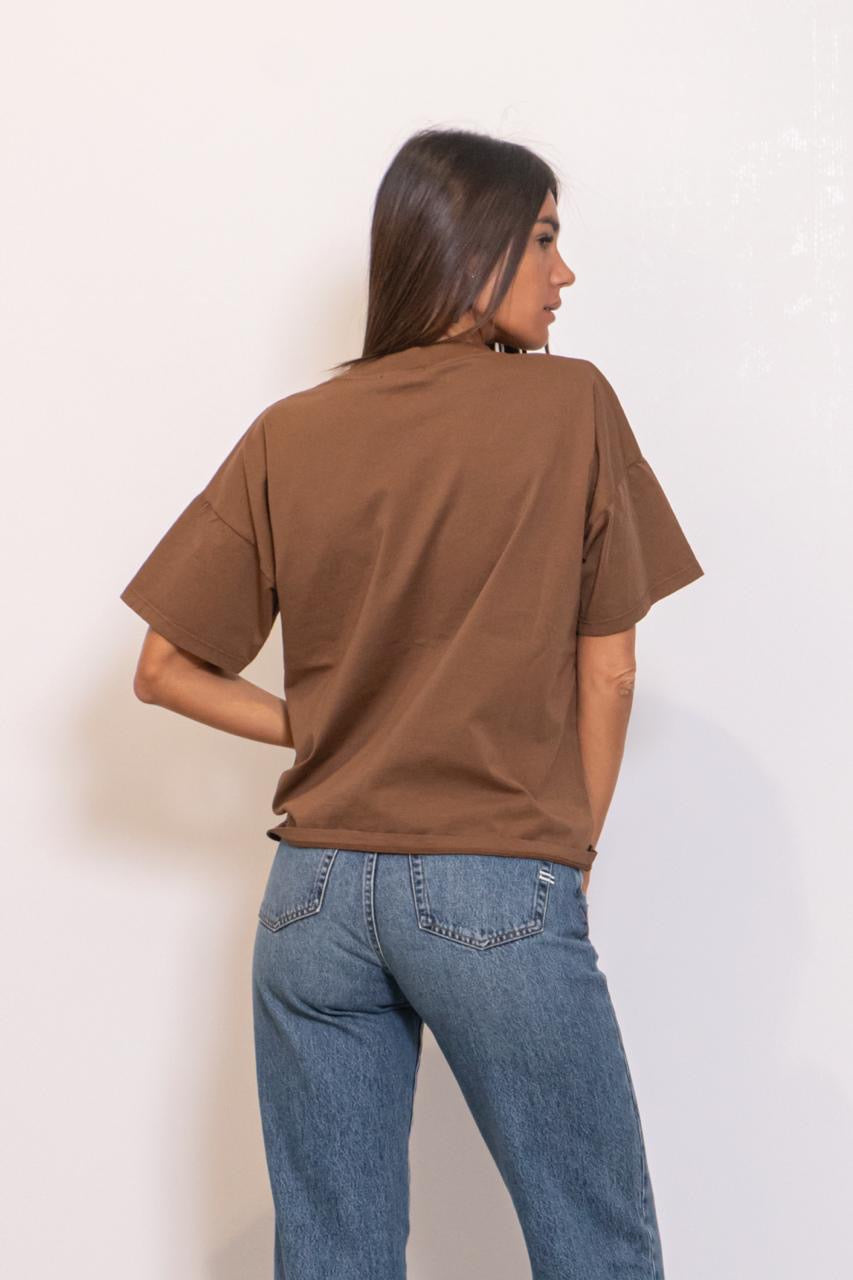 T-shirt Serafino A Maniche Corte