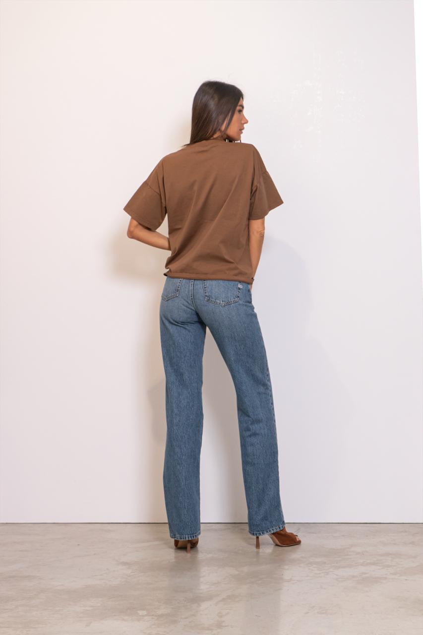 T-shirt Serafino A Maniche Corte