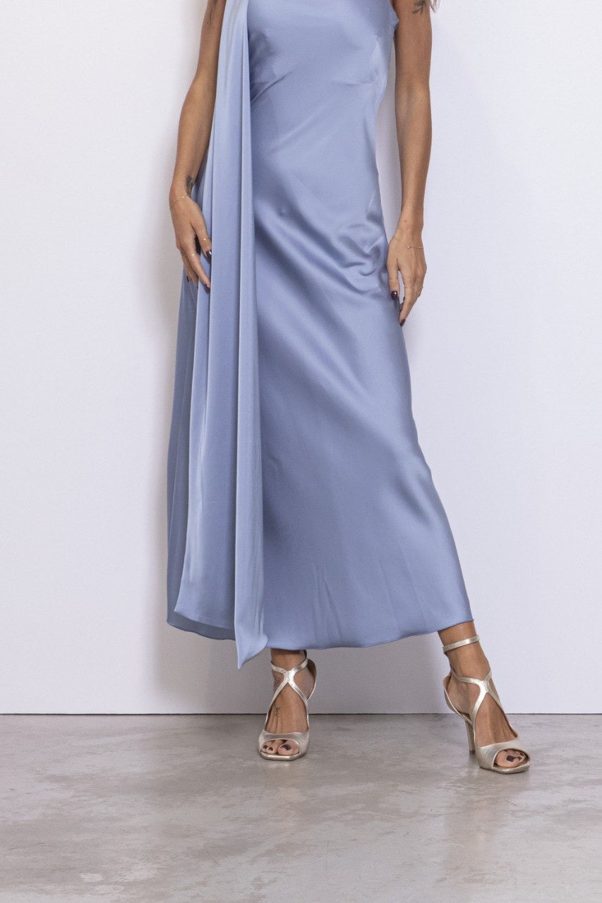 Preordine Abito Lungo Monospalla Satin