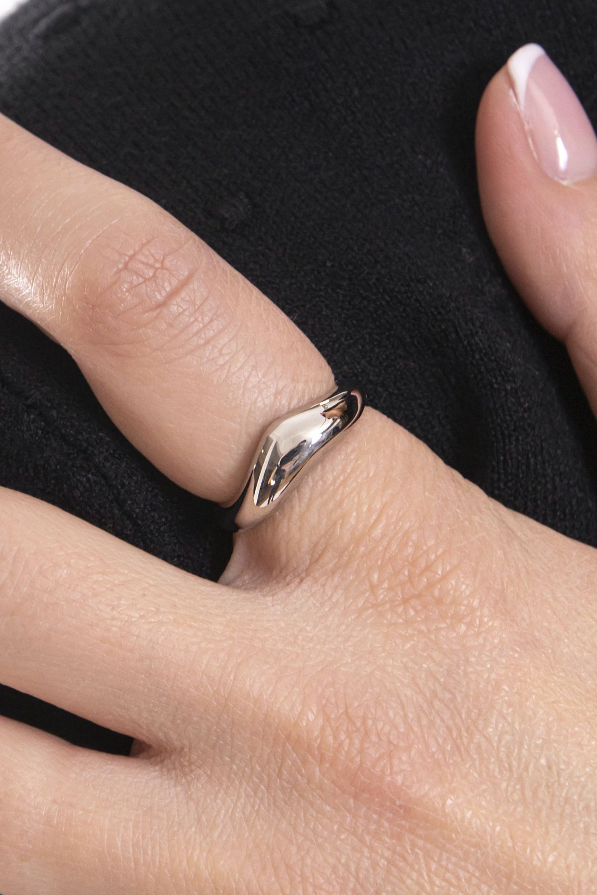 Anello Regolabile Onda Spessa