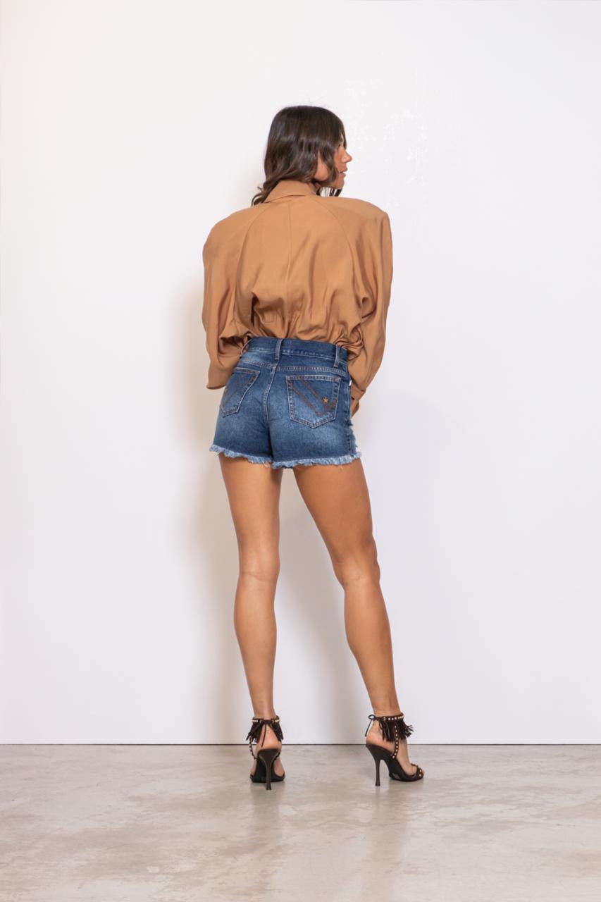 Camicia Con Tasche Applicate E Spalline Imbottite