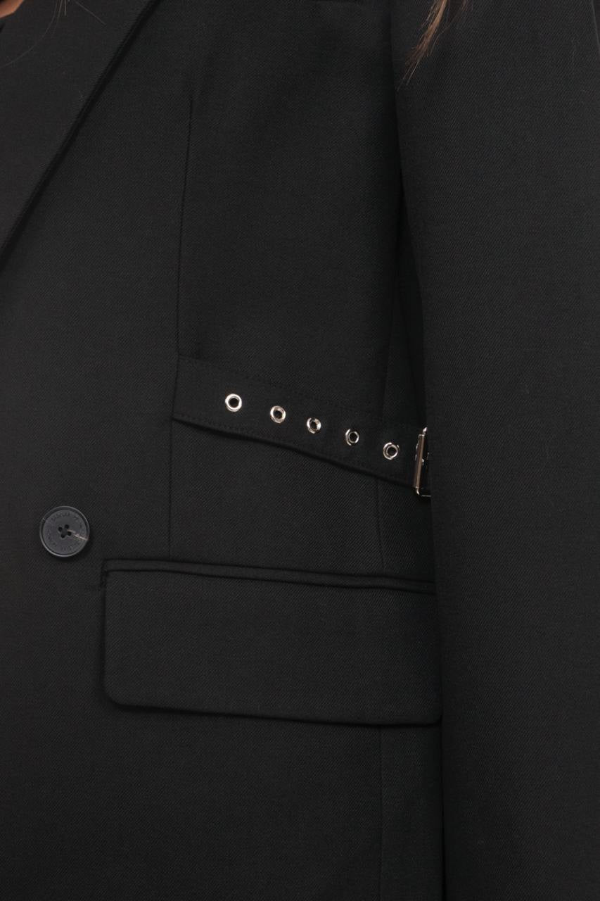 Pantalone A Zampa Con Zip Sul Fondo
