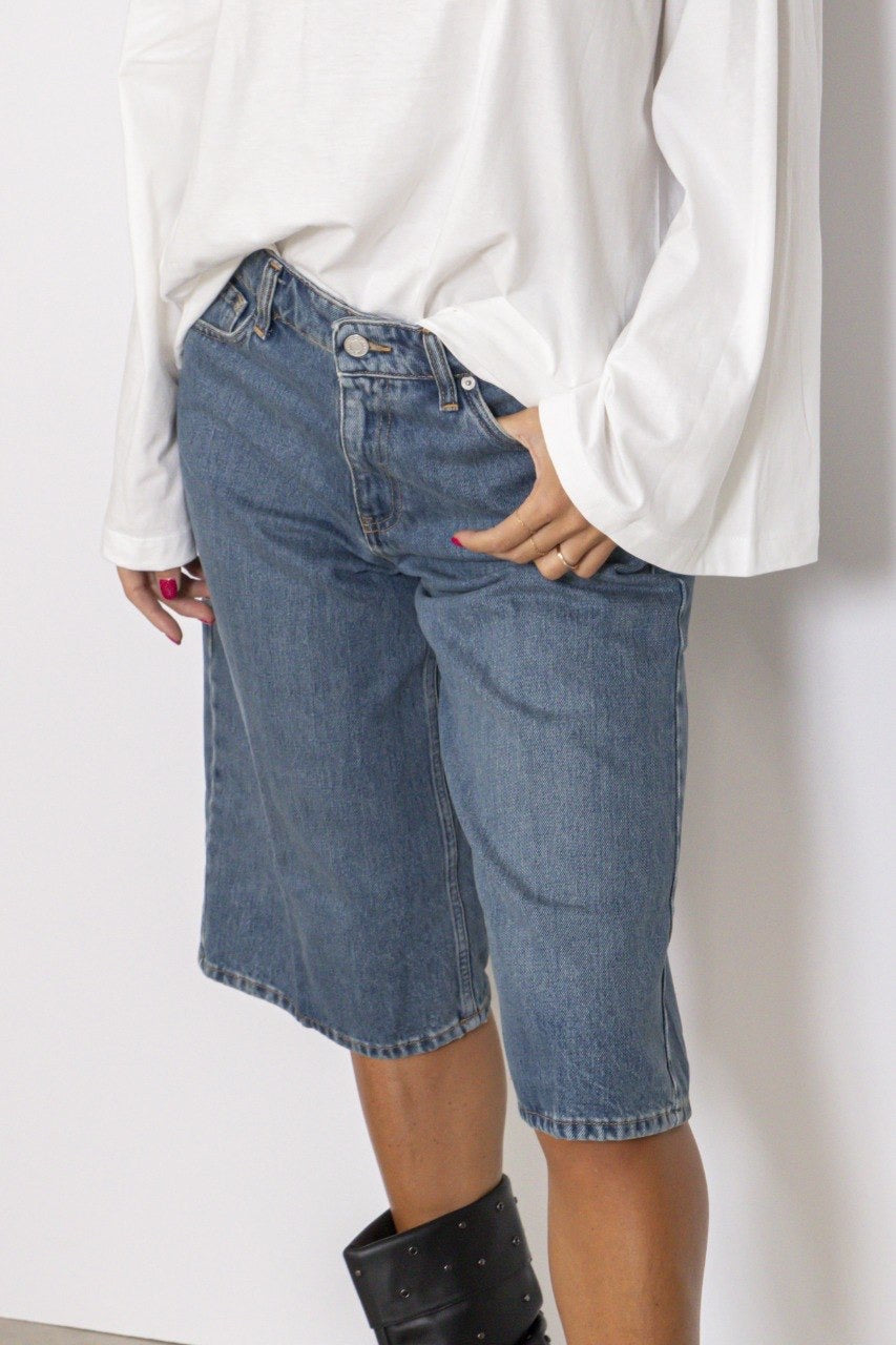 Jeans Bermuda Wide Leg