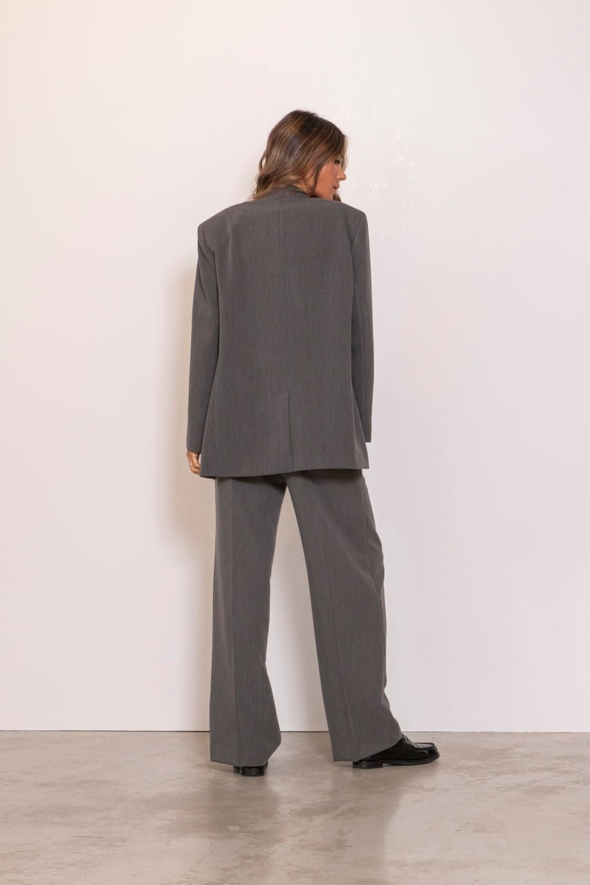Blazer Over Doppiopetto Grigio