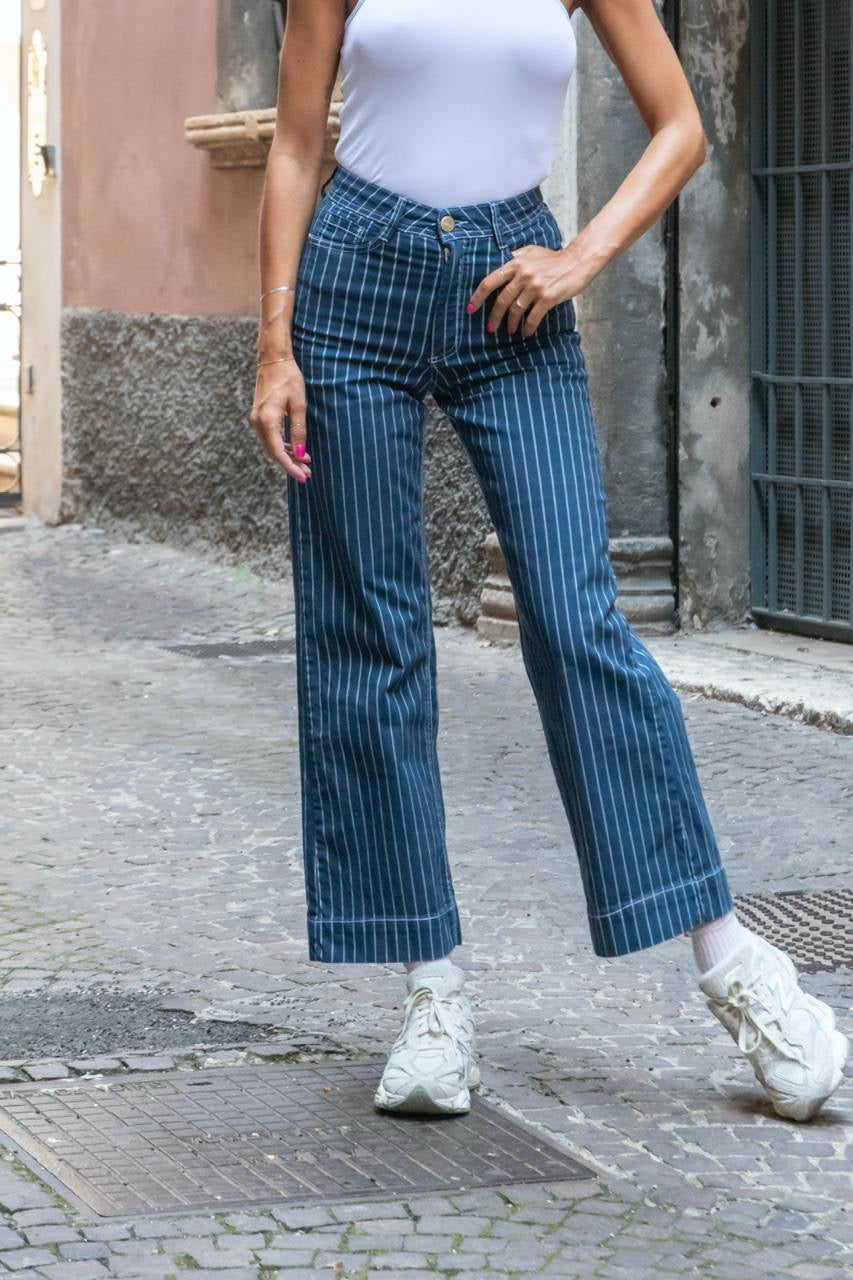 Nuparis Cropped Jeans Stripe