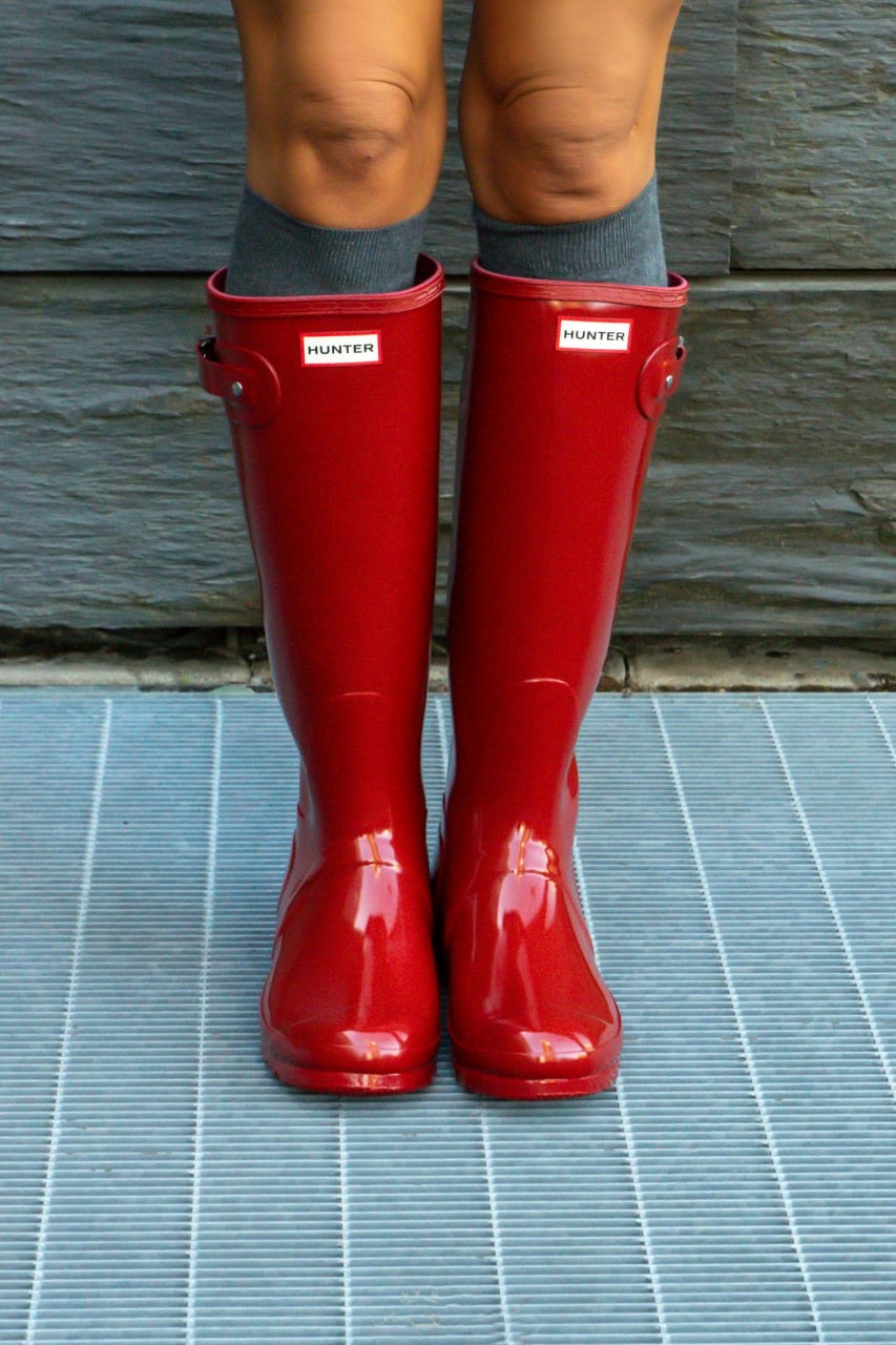 Original Tall Gloss Boots Military Red