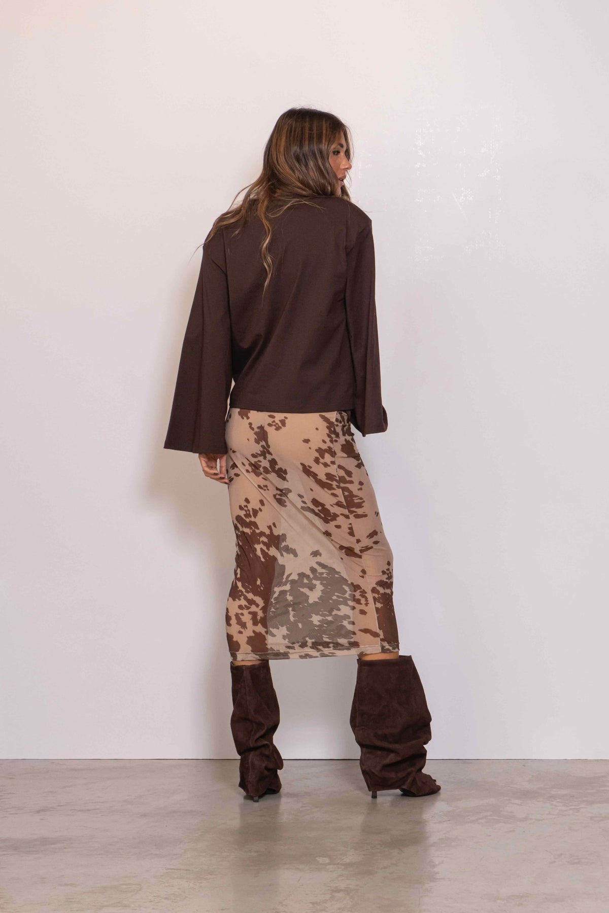 Gonna Midi In Mesh Fantasia Mucca
