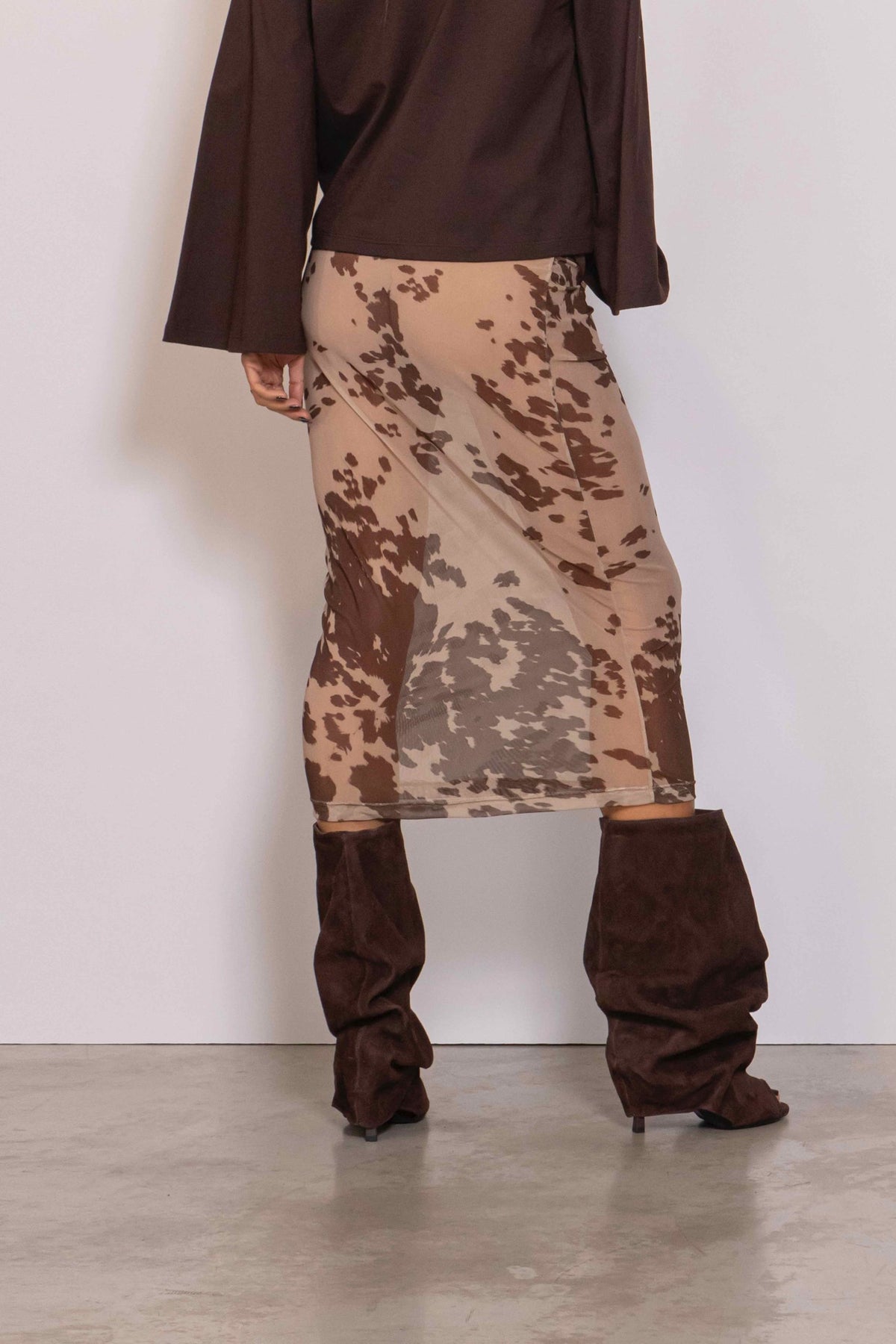 Gonna Midi In Mesh Fantasia Mucca