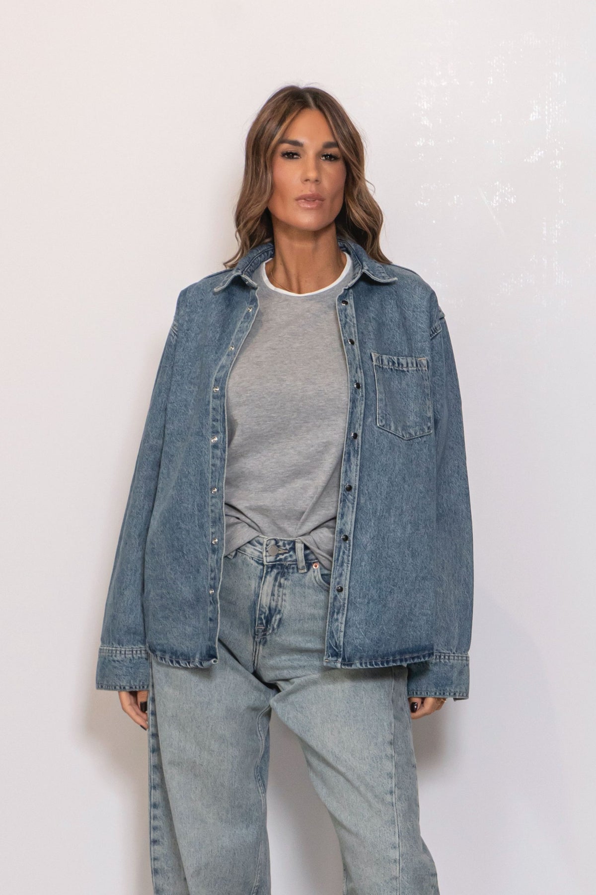 Wes Denim Shirt Drift Sky Retro