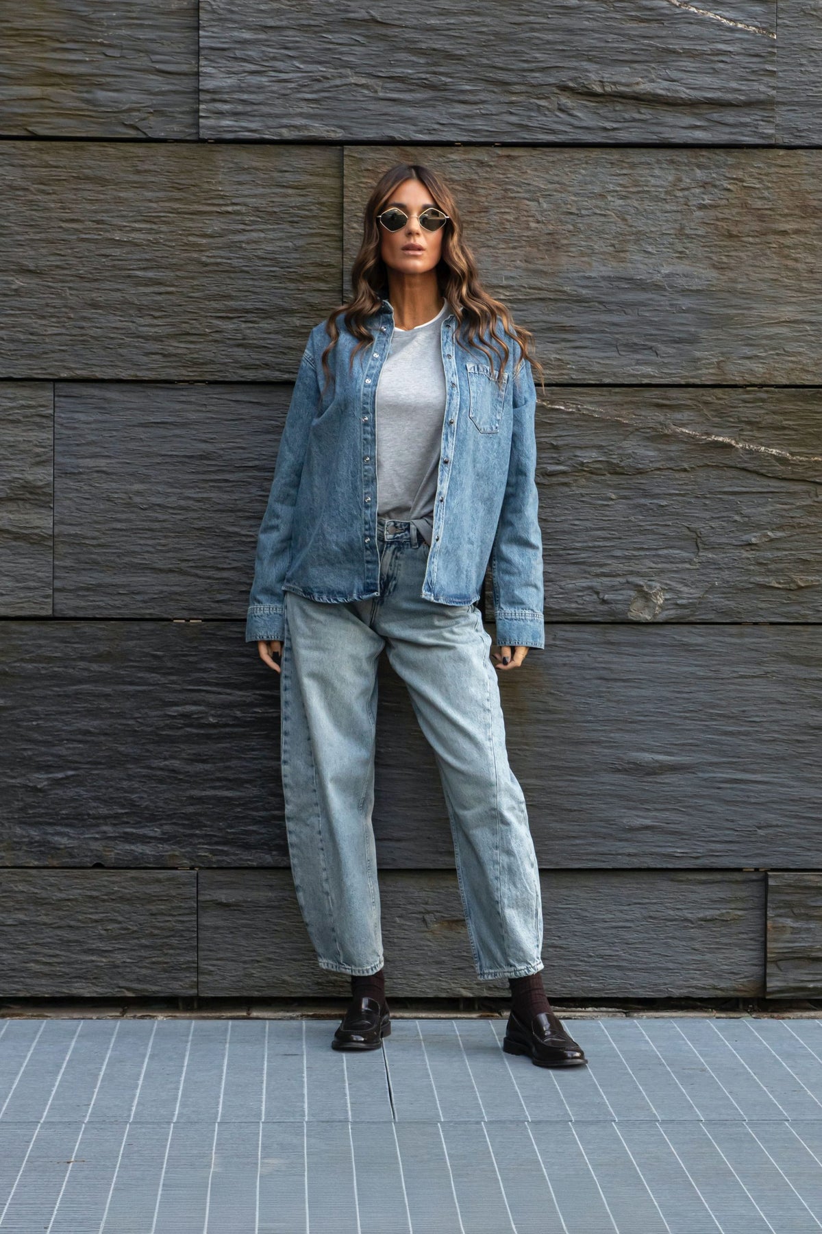 Wes Denim Shirt Drift Sky Retro