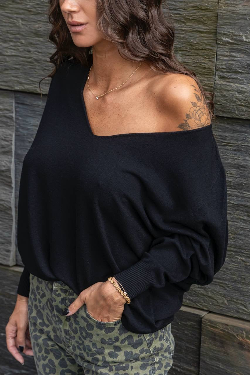 Maglia Over Con Scollo A V