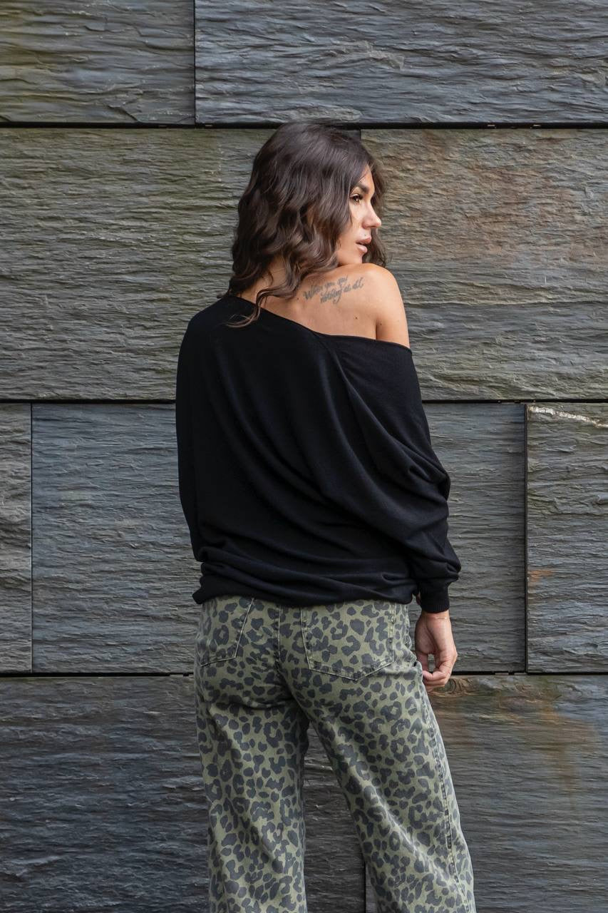 Maglia Over Con Scollo A V