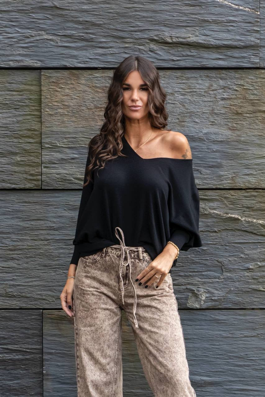 Maglia Over Con Scollo A V