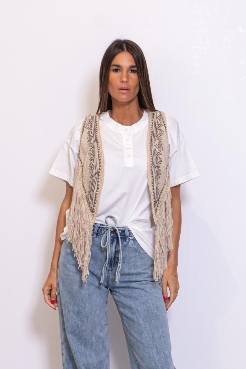 T-shirt Serafino A Maniche Corte