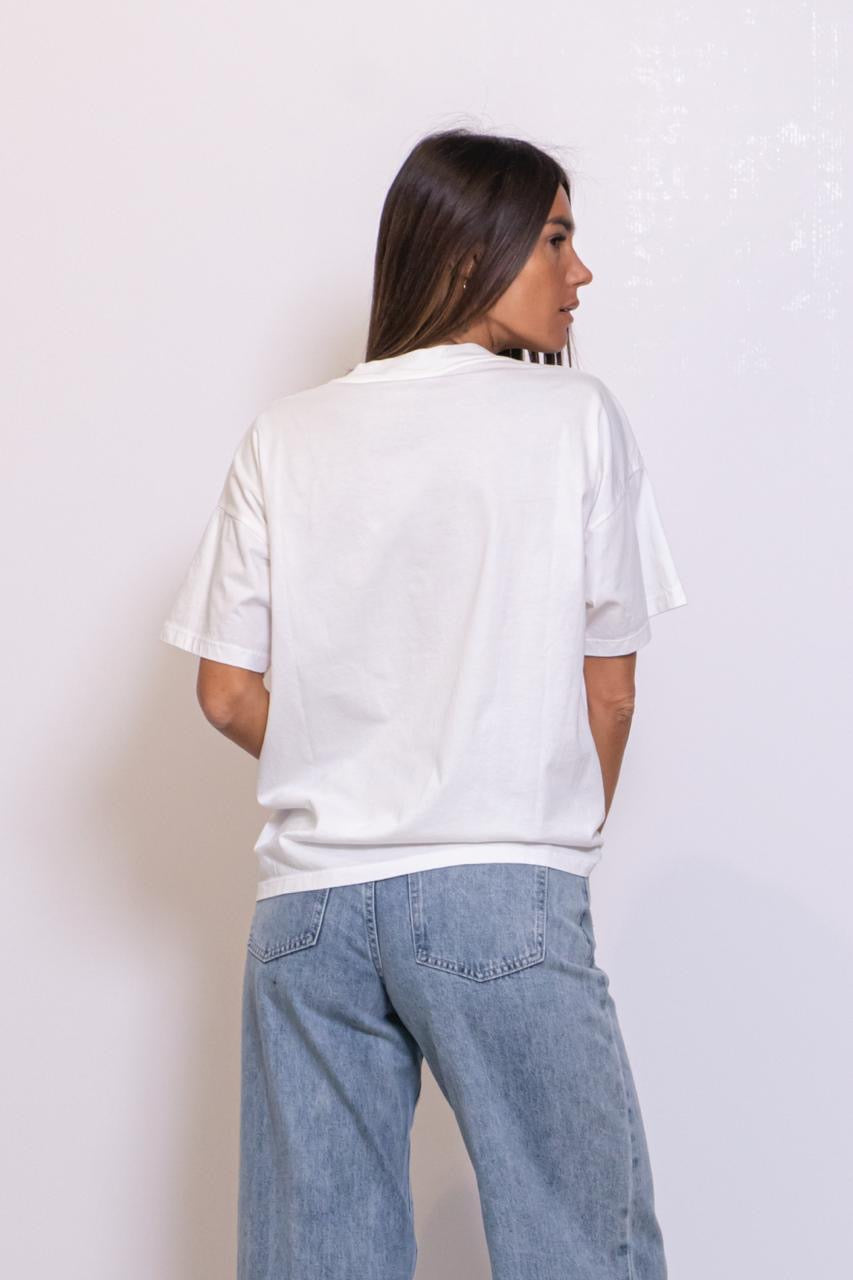 T-shirt Serafino A Maniche Corte