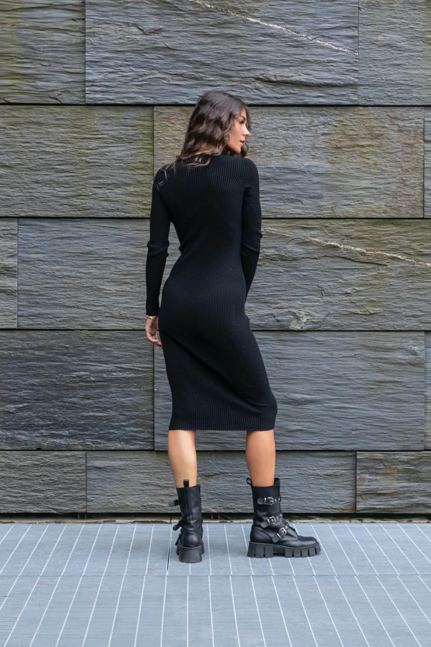 Preordine Abito Midi A Coste