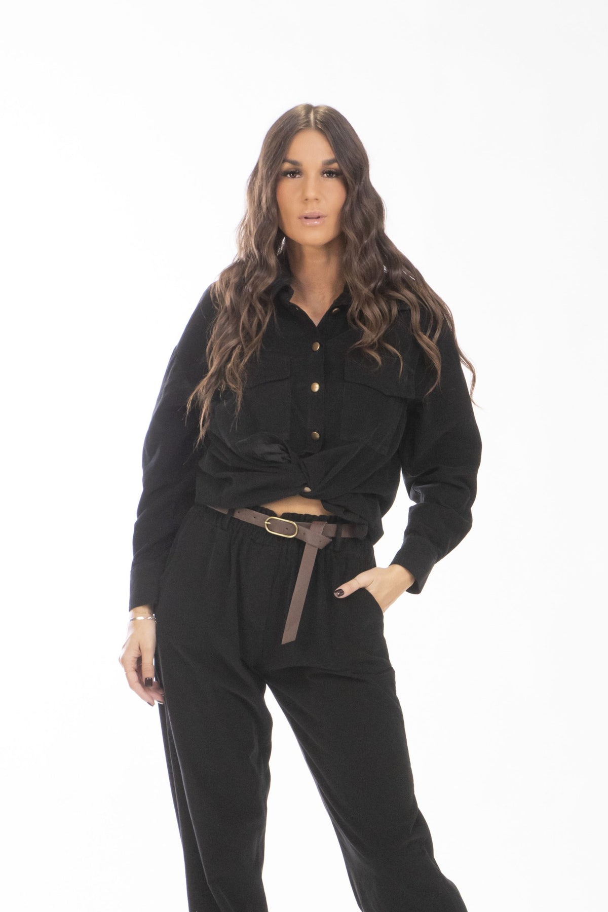 Camicia In Velluto A Coste
