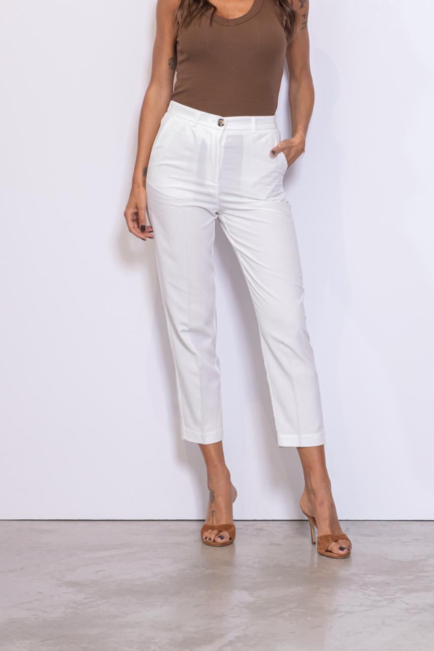 Preordine Pantalone A Sigaretta In Misto Lino