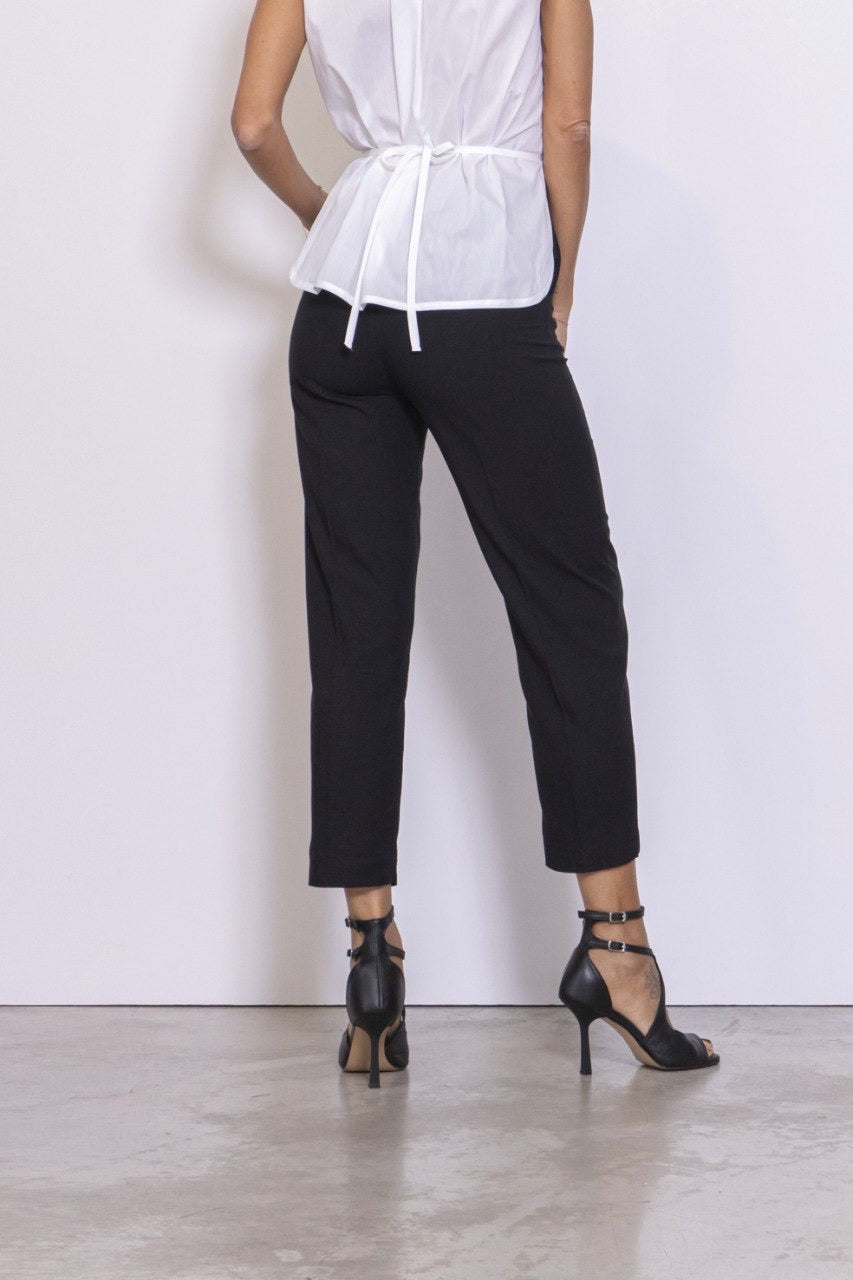 Preordine Pantalone A Sigaretta In Misto Lino
