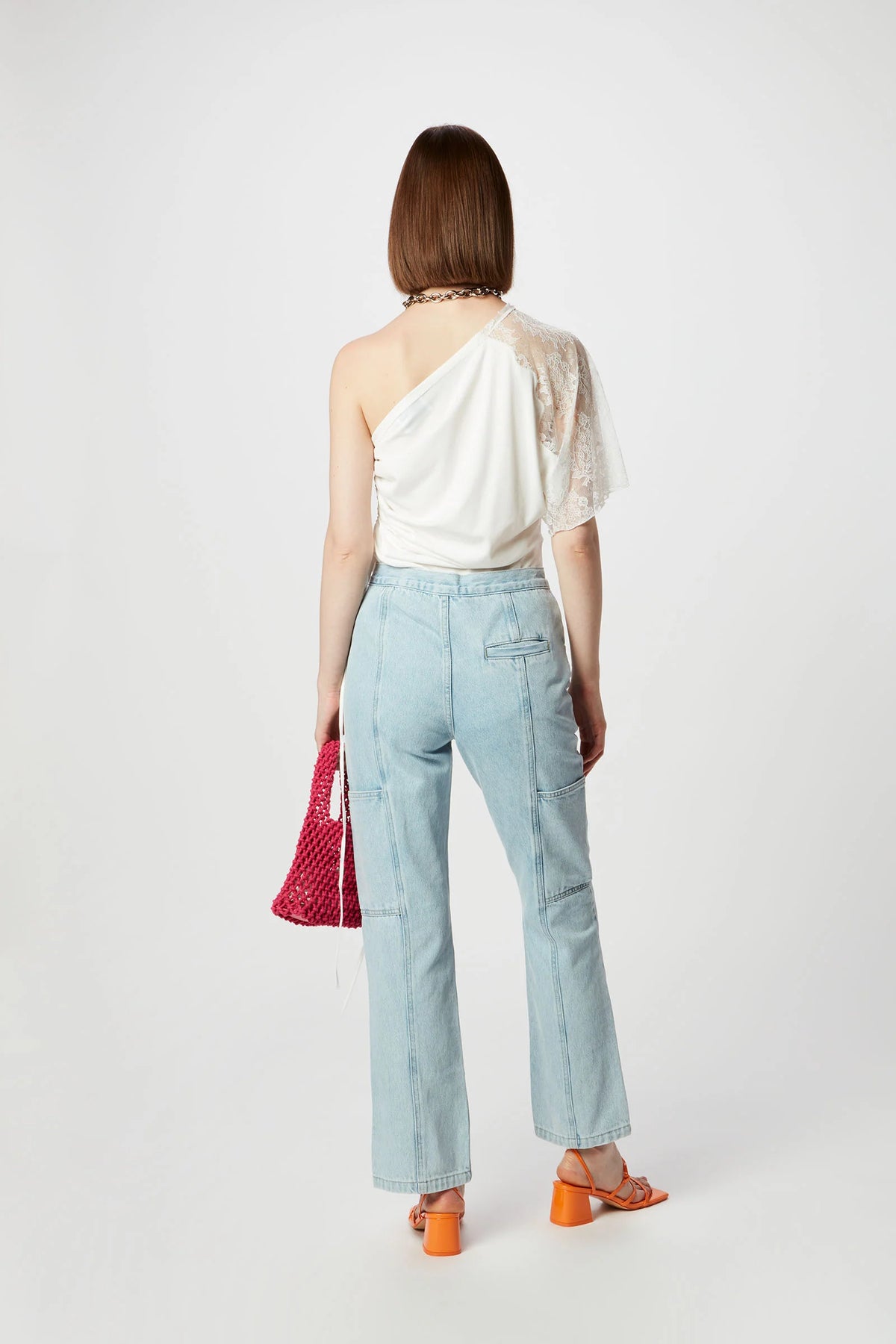 Jeans Stone Wash Con Zip