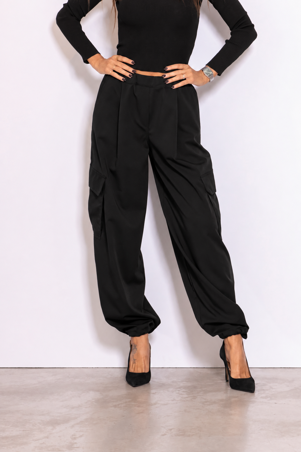 Pantalone Cargo Con Elastico