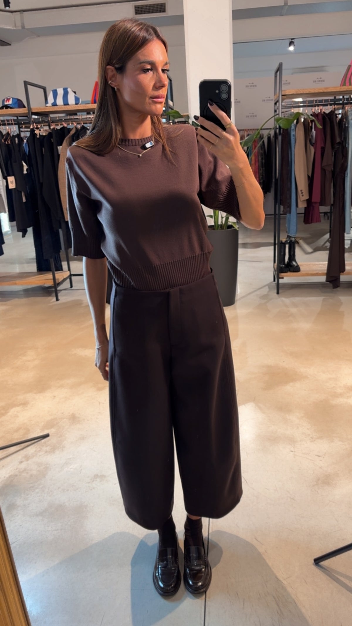 Pantalone Taglio Giapponese Marrone