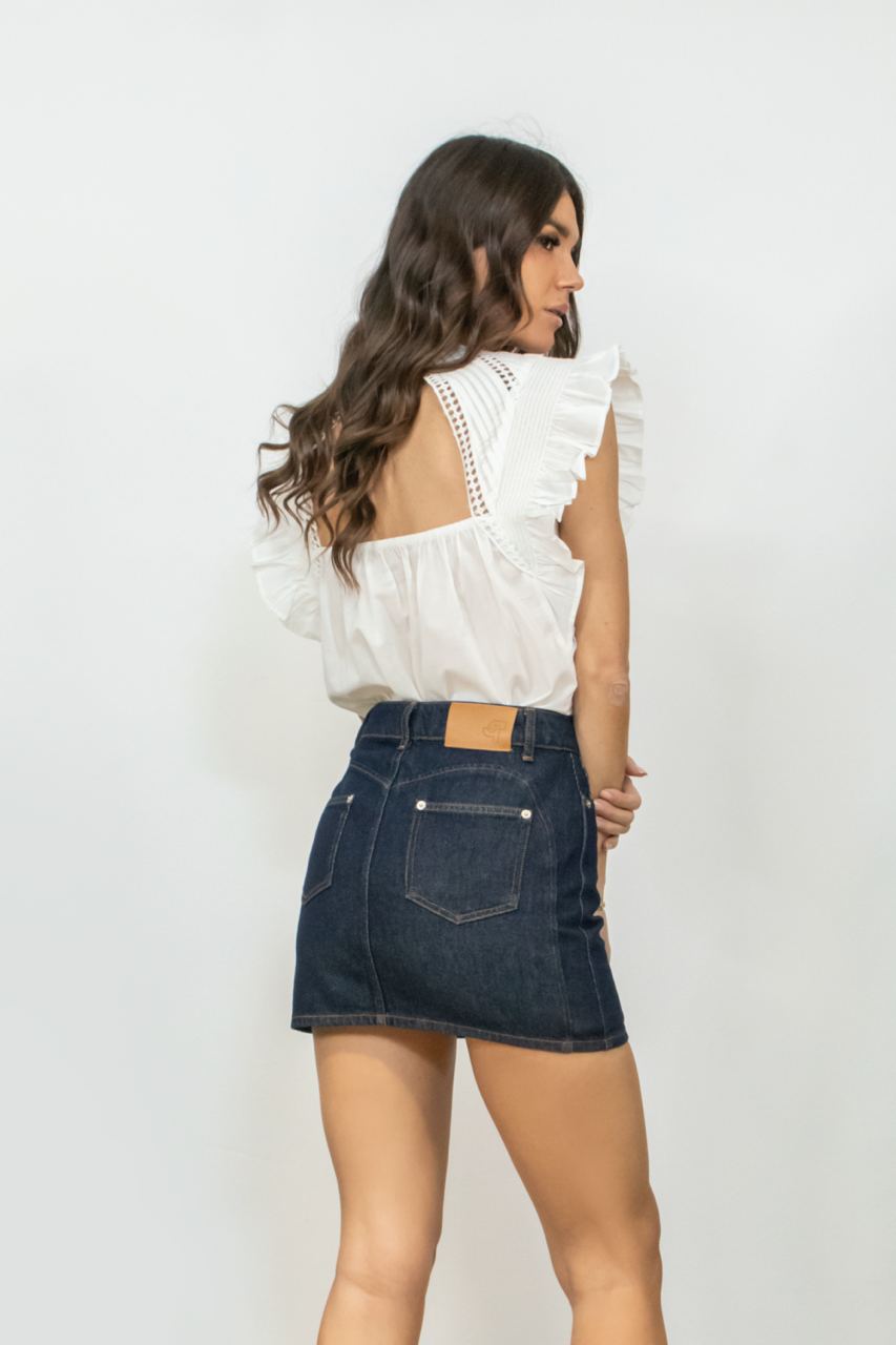 Matine Frill Sleeve Lace Blouse