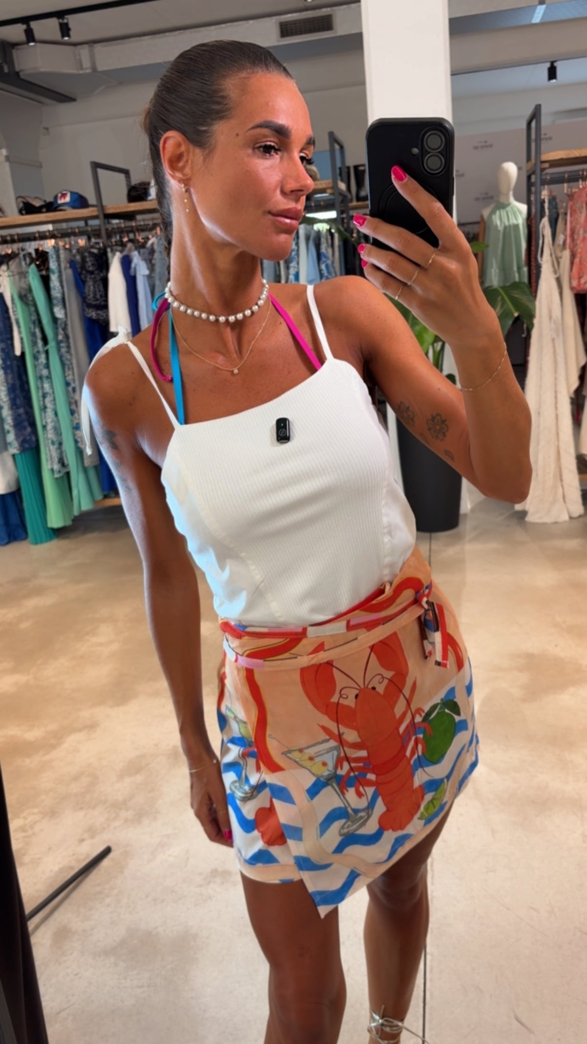 Top Con Spalline Sottili Fiocco