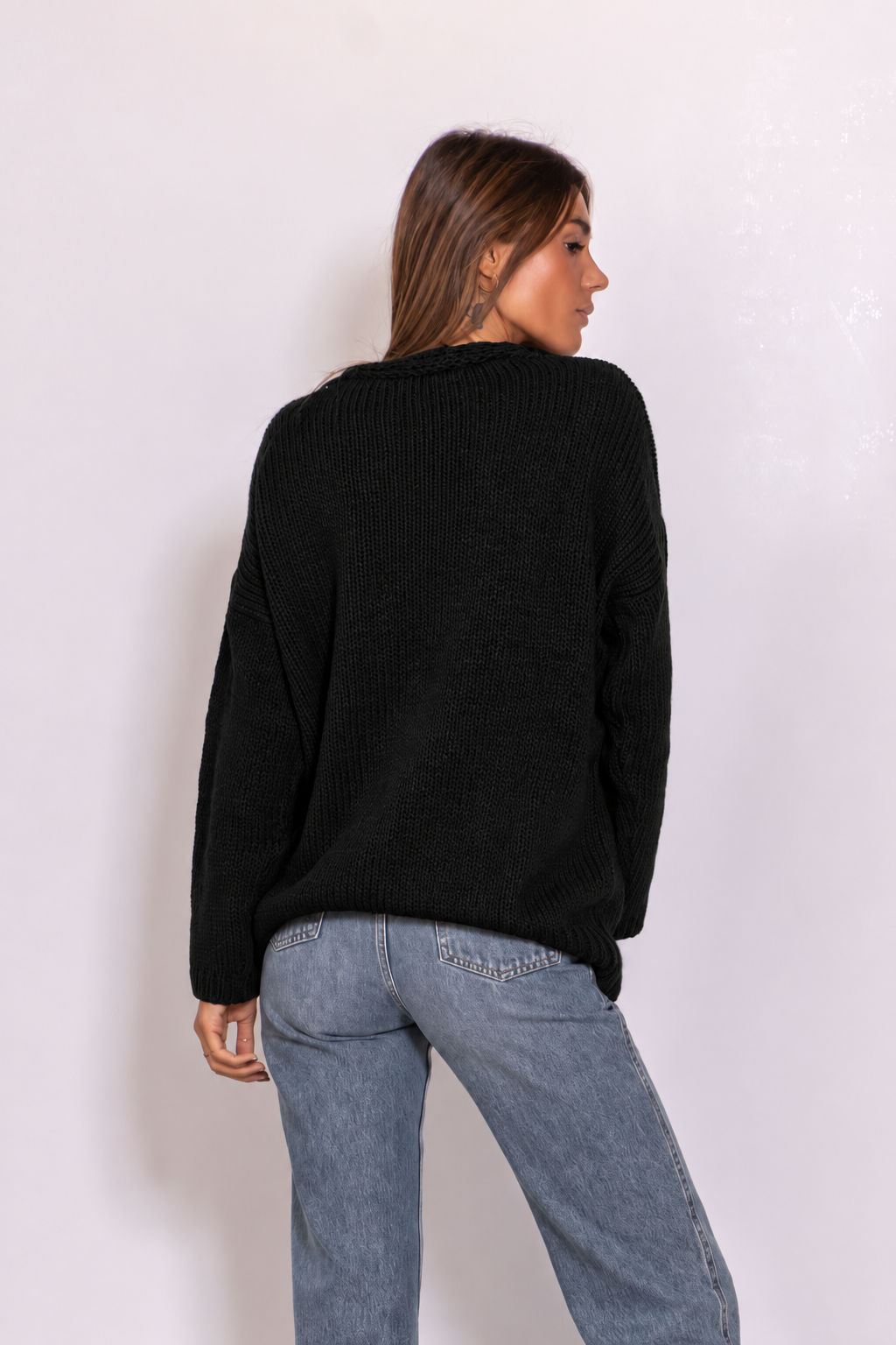 Cardigan over con tasche applicate