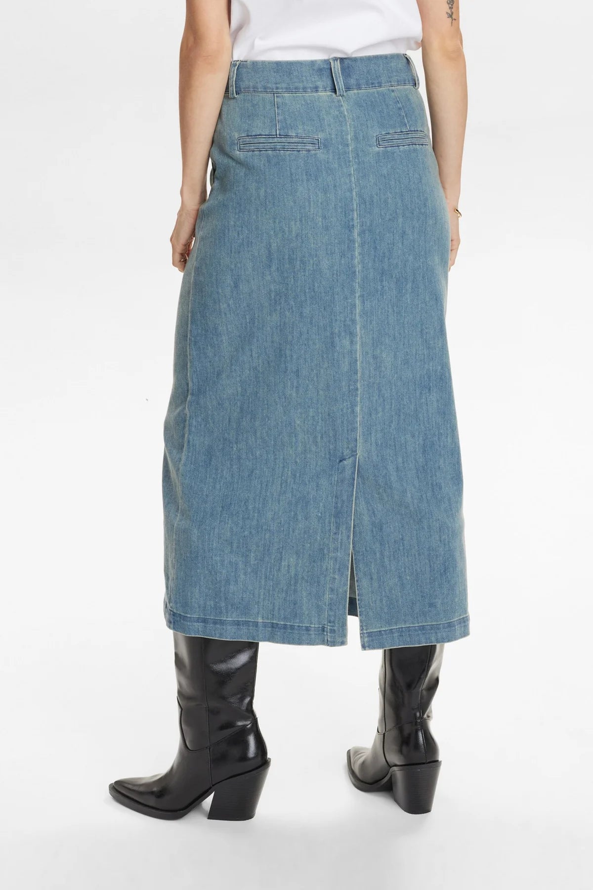 Nualetta Skirt - Med. Blue Washed Denim