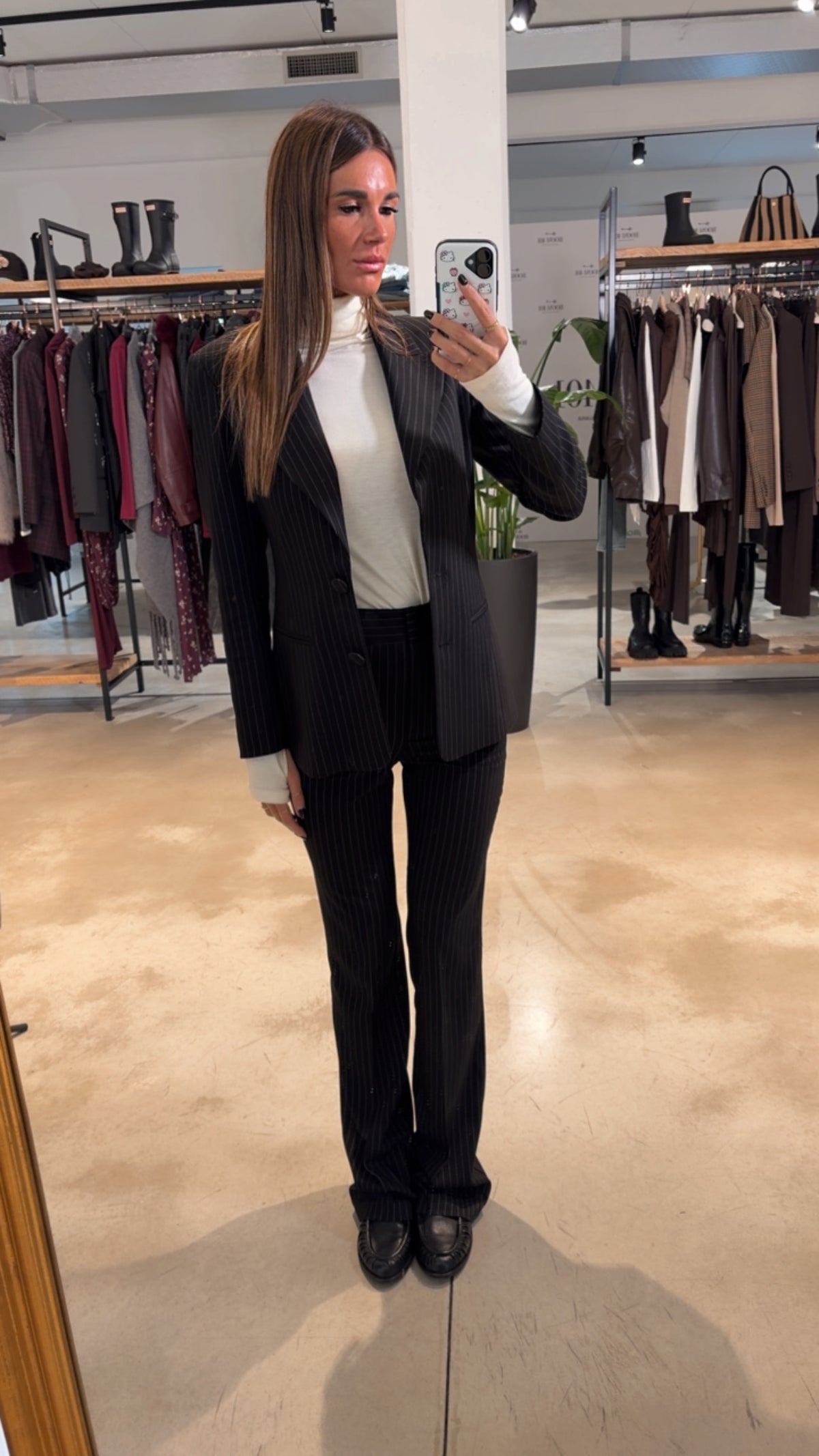 Mono raye blazer nero gessato