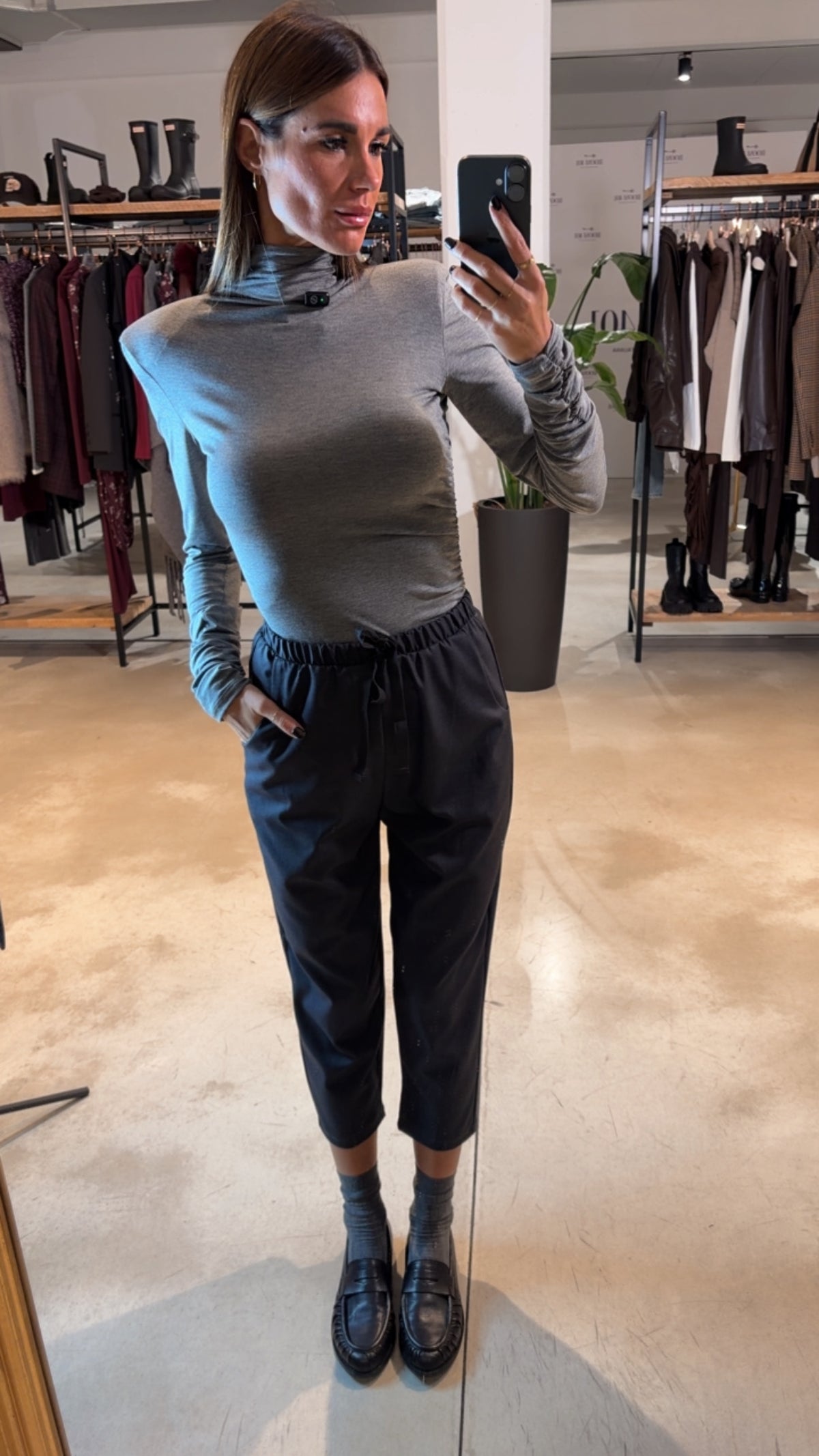 Pantalone cropped con coulisse