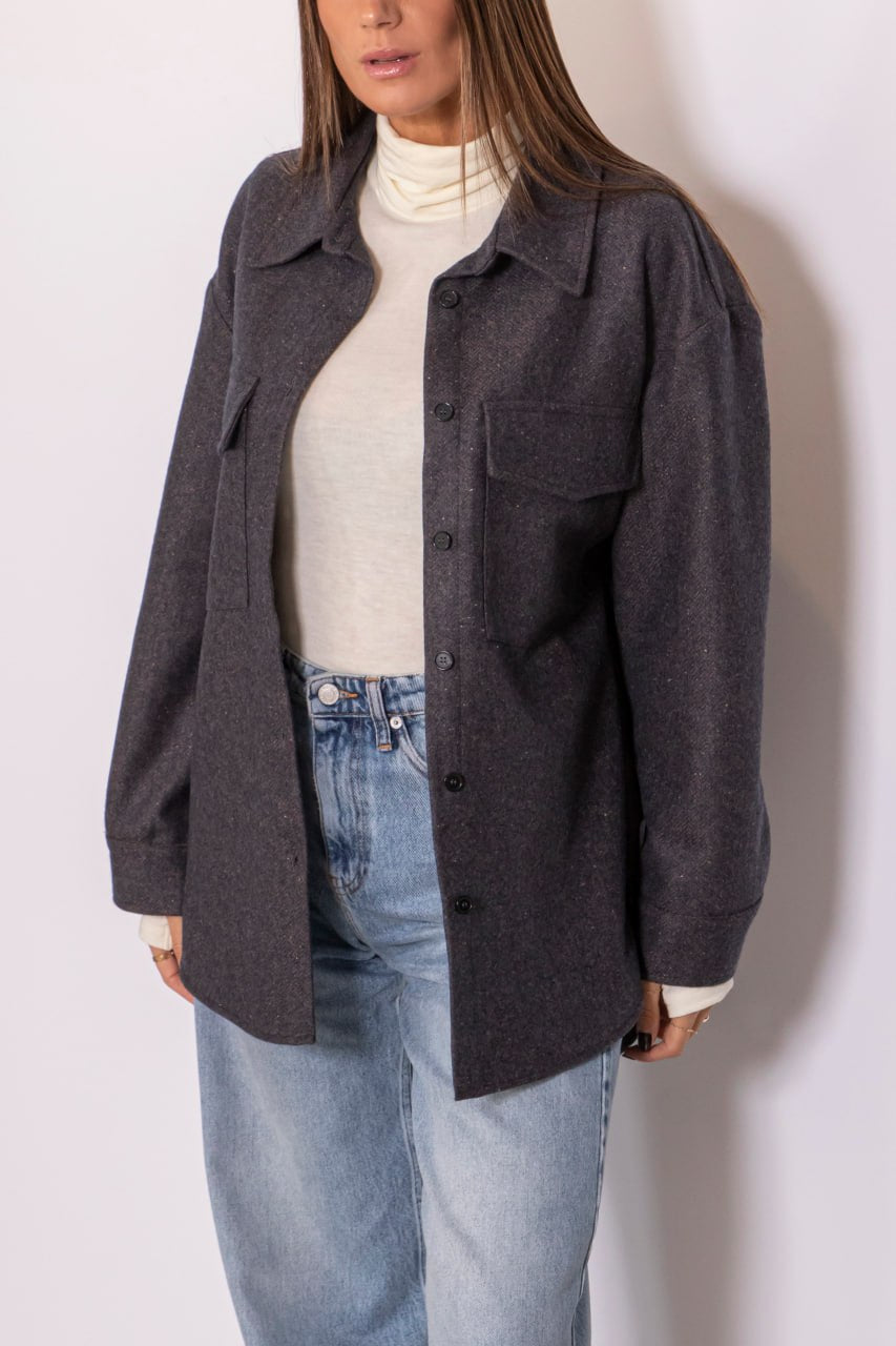 Camicia tasche applicate fantasia check
