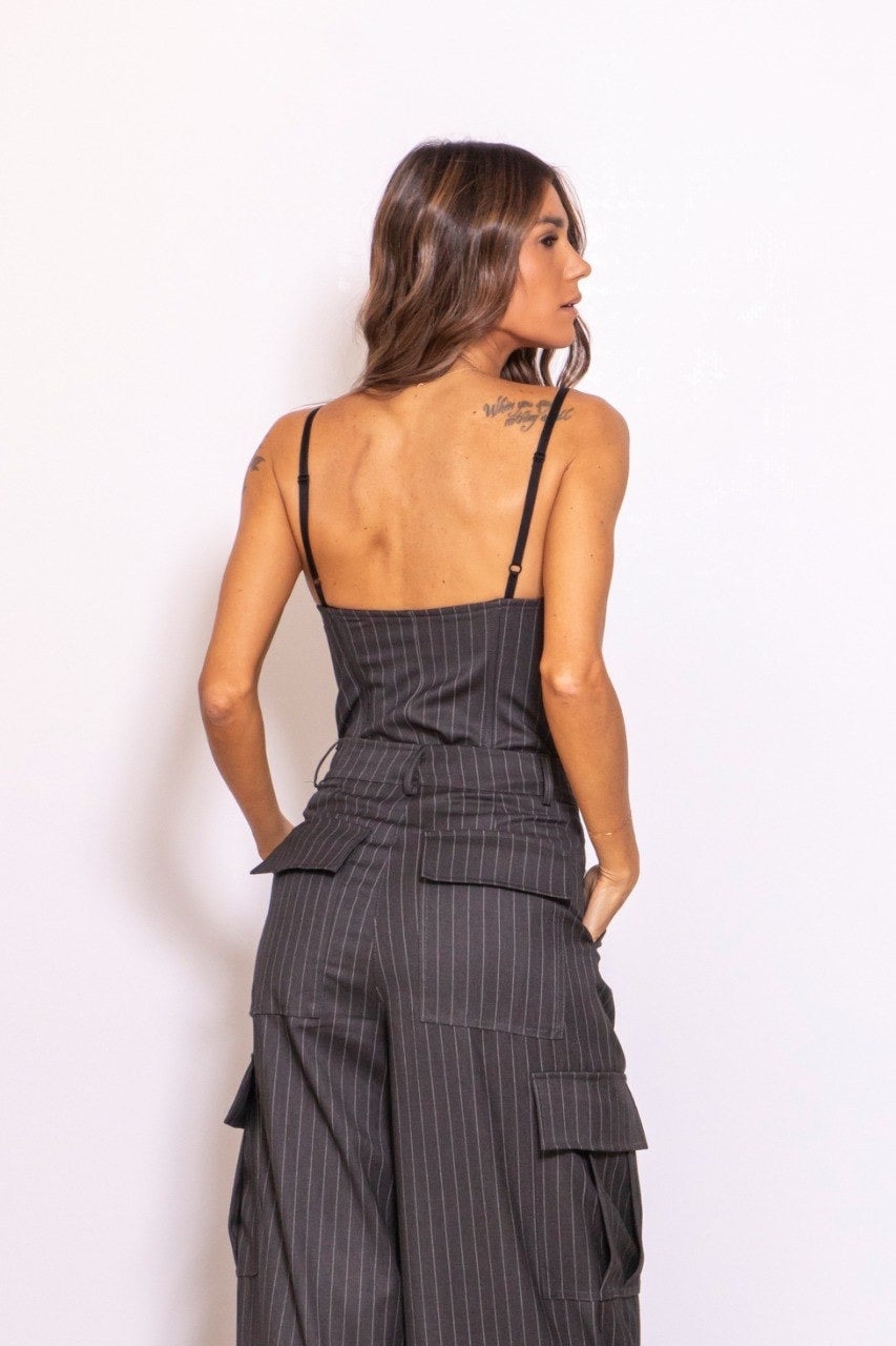 Pantalone Cargo Gessato