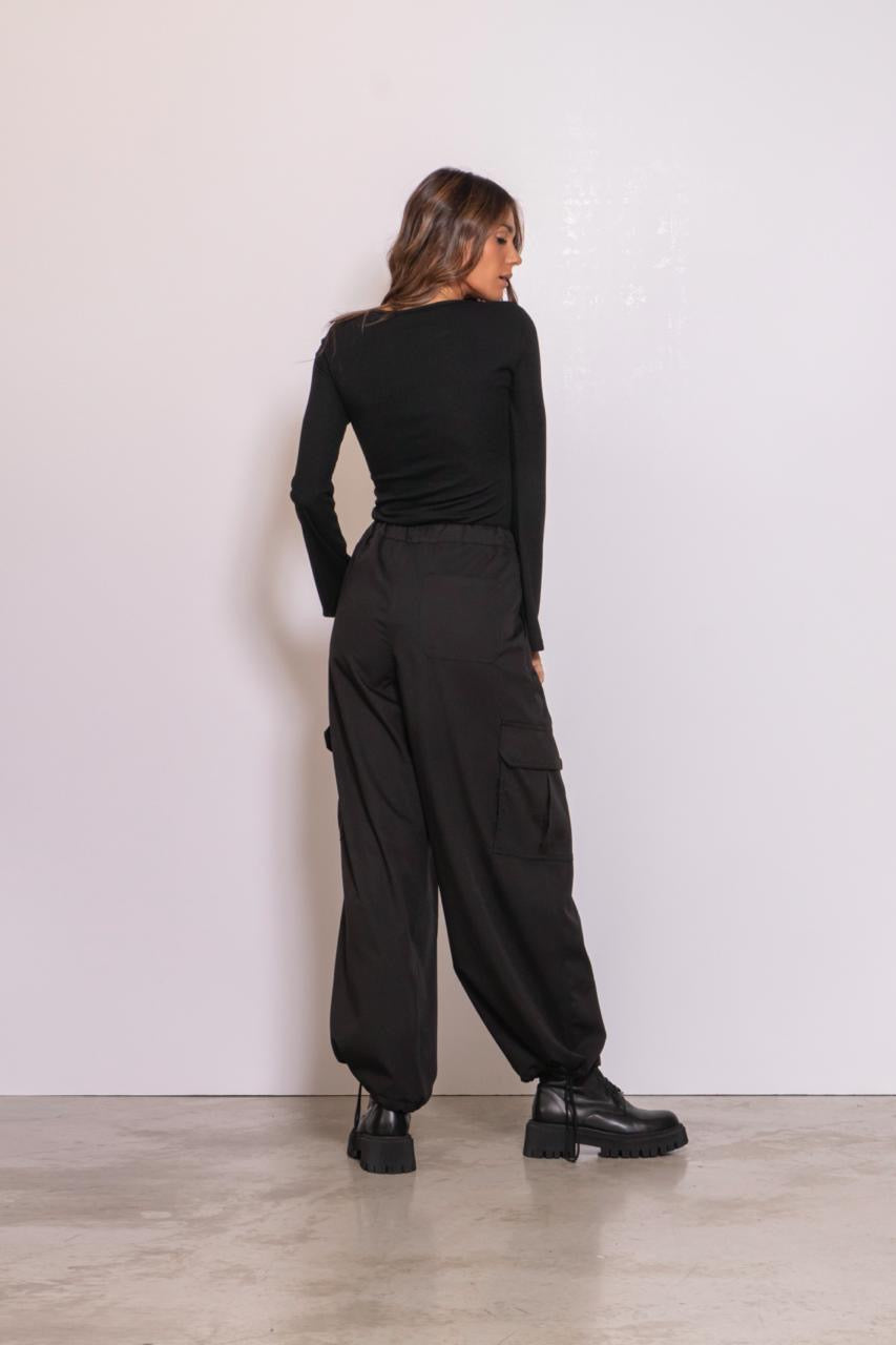 Pantalone Cargo Con Elastico
