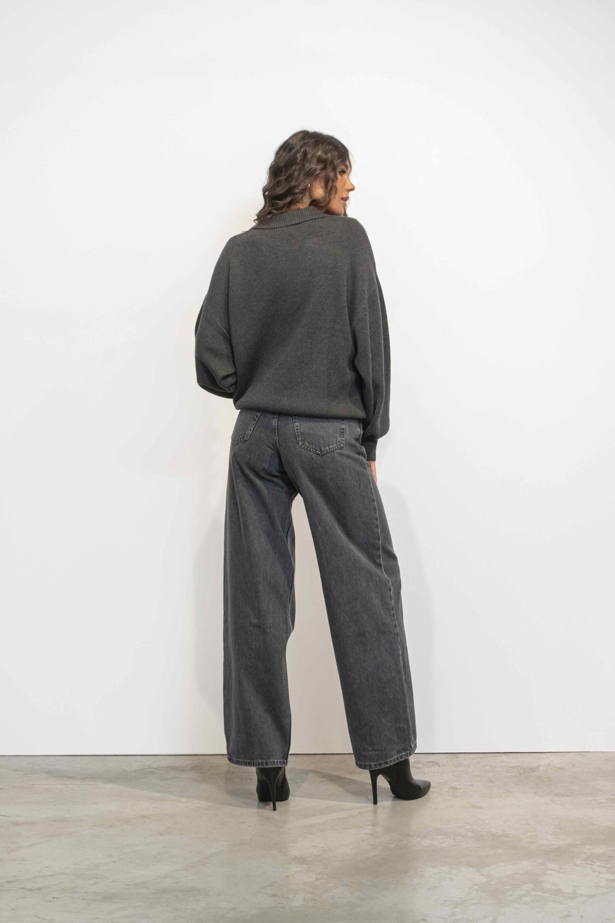 Ary Denim Jeans Mid Grey Retro