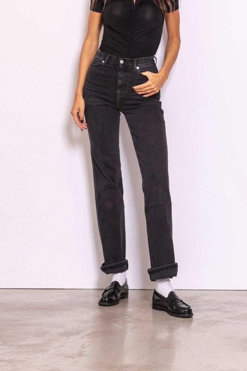 Moxy Straight Denim Jeans - Black Mist