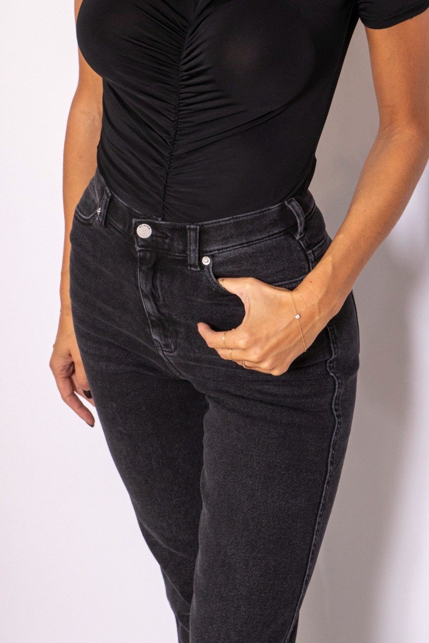 Moxy Straight Denim Jeans - Black Mist