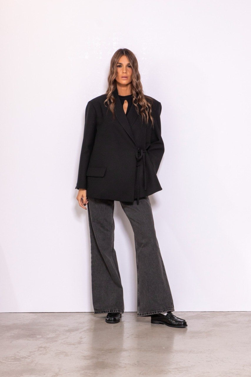 Blazer Doppiopetto Con Cintura