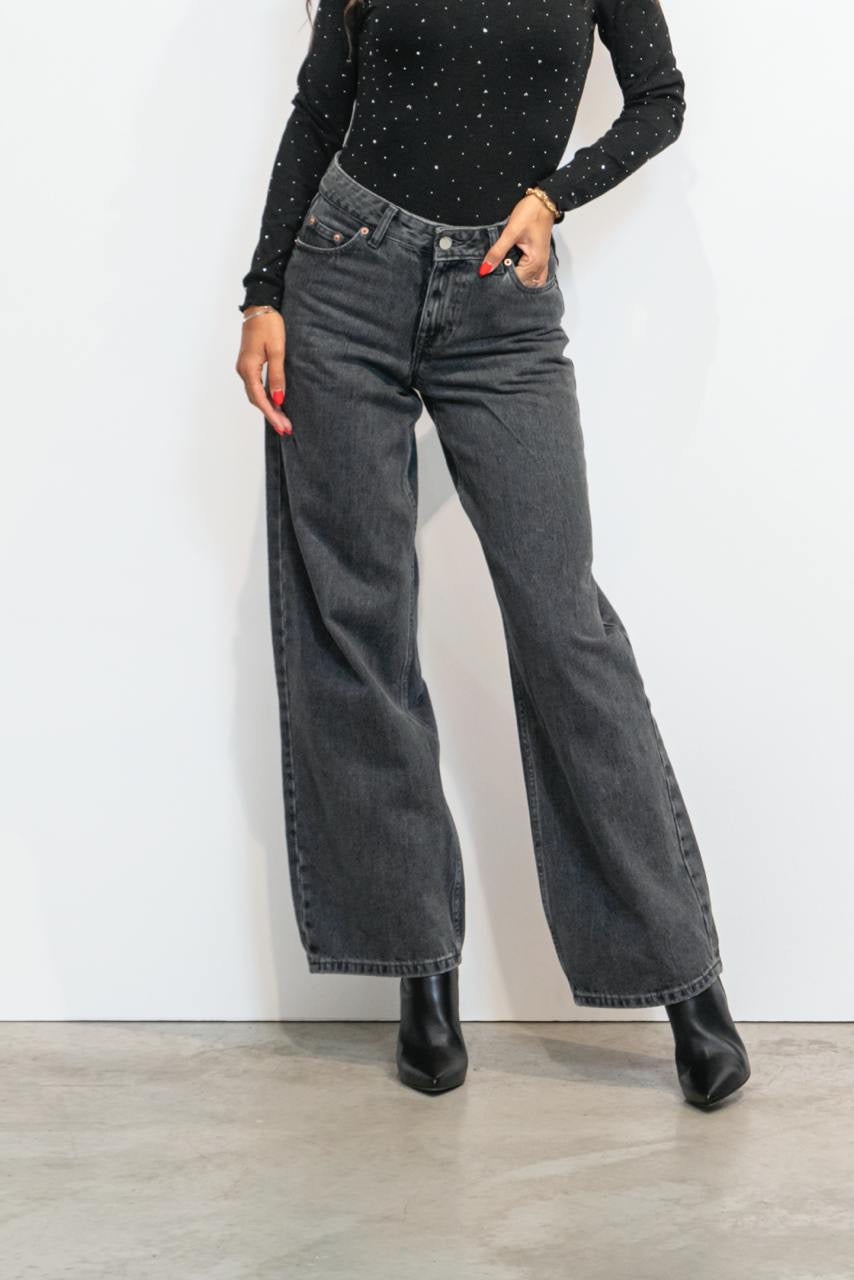 Ary Denim Jeans Mid Grey Retro