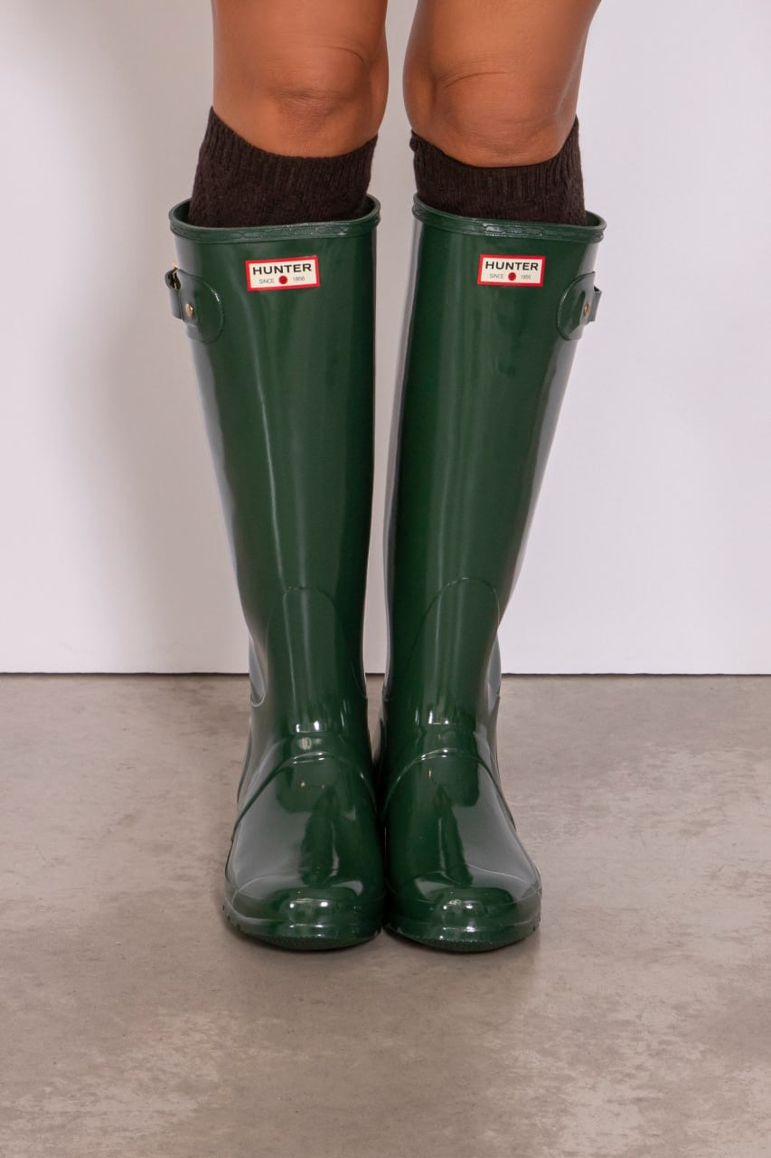 Original Tall Gloss Boots Verde